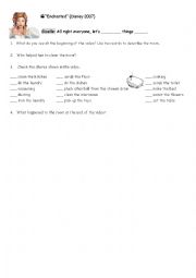 English Worksheet: Enchanted- Housework