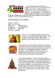 English Worksheet: Traditions in Great Britain Part 1