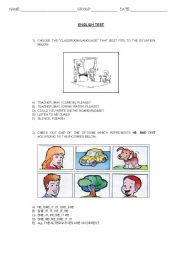 English Worksheet: English multiple - choice test