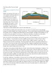 English Worksheet: The History of the Panama Canal