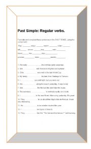 English Worksheet: Past Simple Regular