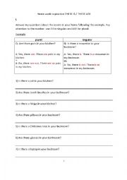 English Worksheet: Home work to practice There is / There are
