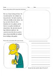 English Worksheet: Describing People / Descriptions of People