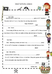 English Worksheet: party types