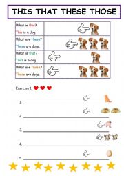 English Worksheet: Demonstratives: This That These Those