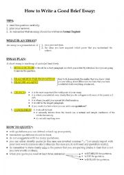English Worksheet: How to write an essay