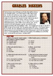 English Worksheet: Charles Dickens