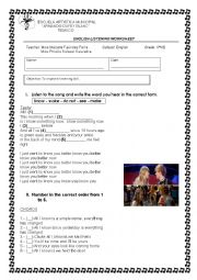 English Worksheet: Everything has changed-Ed sheeran