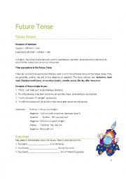 English Worksheet: Future Simple
