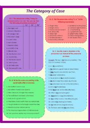 English Worksheet: The Category of Case