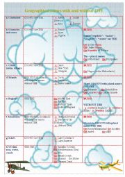 English Worksheet: Geographical names with and without THE