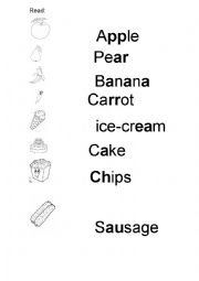 Food vocabulary for Super Minds Starters