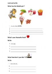 English Worksheet: I Have got/I Havent got Food vocabulary for Super Minds Starters