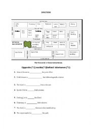 English Worksheet: Directions / prepositions
