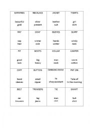 English Worksheet: Taboo clothes
