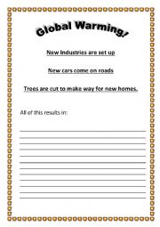 English Worksheet: global warming