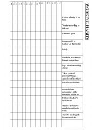 English Worksheet: Working habits