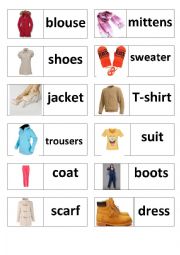 English Worksheet: Clothes