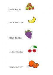English Worksheet: I like apples