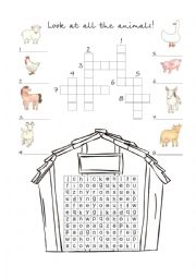 English Worksheet: Animal wordsearch