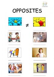 English Worksheet: opposites