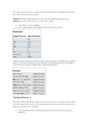 Object pronouns grammar explanation and exercises