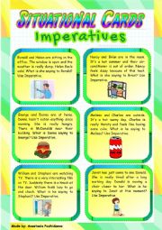 English Worksheet: Imperatives (worksheet + video with a grammar presentation)