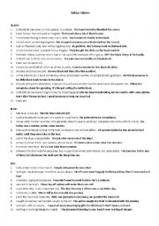 English Worksheet: Color Idioms 