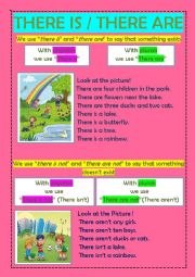 English Worksheet: There is / There are 