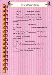 English Worksheet: Primary 2 Simple Present Tense