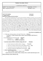 English Worksheet: exam