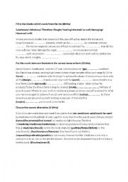 English Worksheet: language review