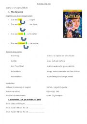 English Worksheet: Matilda the film