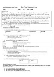 English Worksheet: planning future holidays test