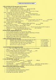 English Worksheet: Reinforcement Exercises