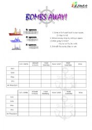 English Worksheet: Bombs away