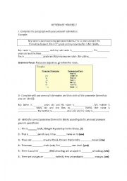 English Worksheet: introduce yourself