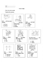 English Worksheet: present simple