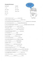 English Worksheet: Possessive Pronouns