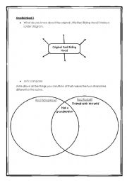 English Worksheet: Hoodwinked Character compare 