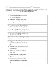 English Worksheet: Phrasal Verb Questionnaire for Intermediate Teens and Adults 