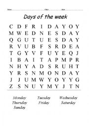 Days of the week