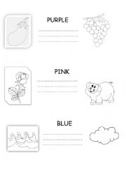 English Worksheet: colour