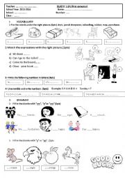 English Worksheet: Quiz