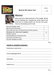 English Worksheet: Back to the future - The Ultimate Expert Test