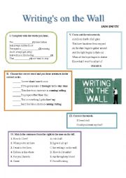 English Worksheet: Writings on the Wall