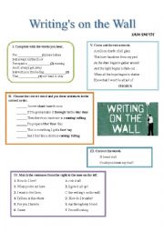 English Worksheet: Writing´s on the Wall