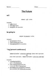 English Worksheet: The Future