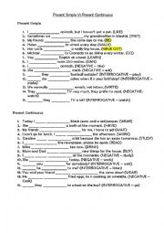 Present SImple Vs Present Continuous