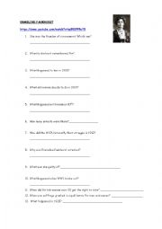 English Worksheet: Emmeline Pankhurst